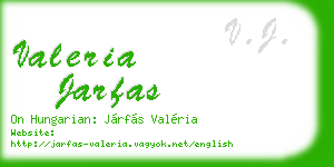 valeria jarfas business card