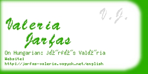 valeria jarfas business card